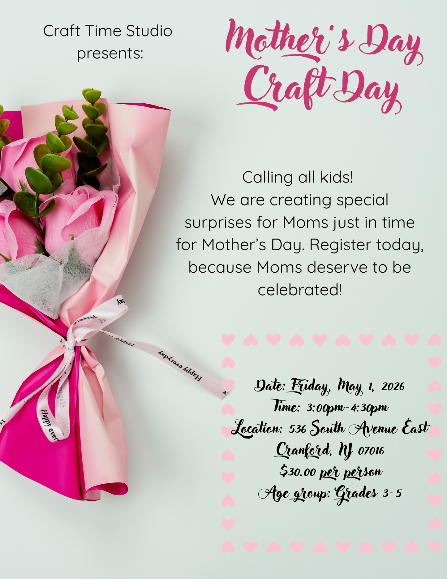 Mother's Day Crafts at CTS (Grades 3-5) May 1st