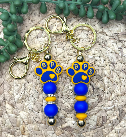 Key Chain- BPS Paw Gold