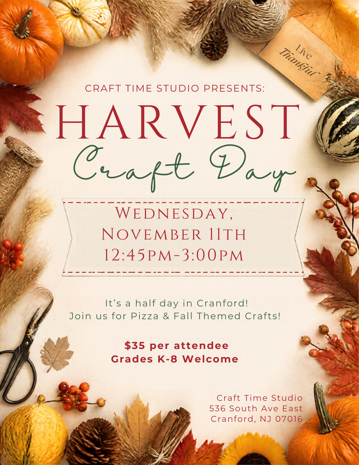 Harvest Craft Day-All Ages