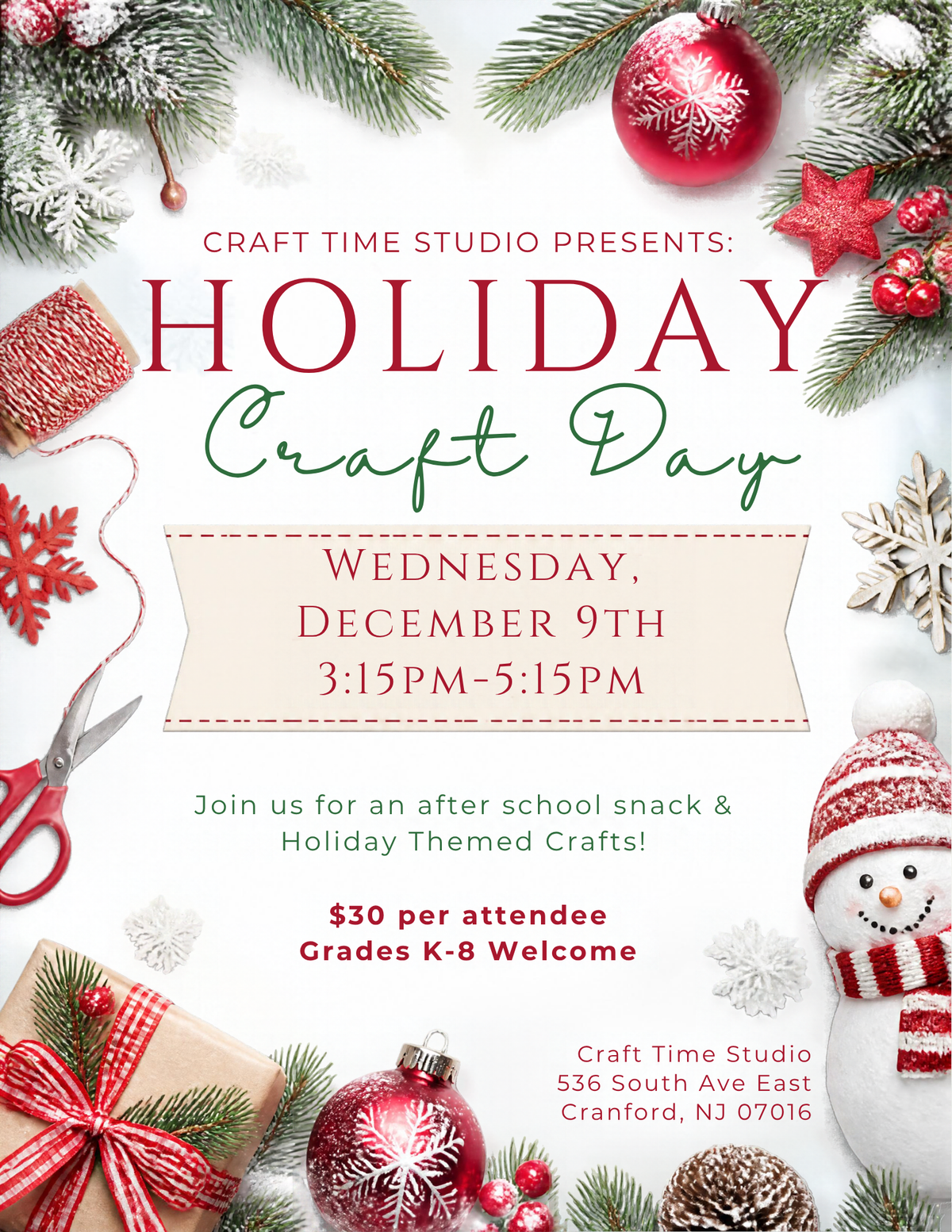 Holiday Craft Day-All Ages