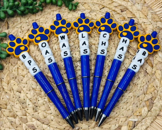 Pen- Paw Print School Initials