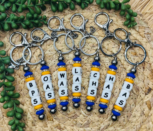 Key Chain- BLING School Initials